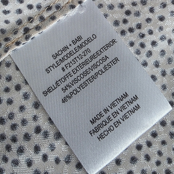 Sachin + Babi Graham Polka Dot Blouse Size Large - Picture 4 of 6